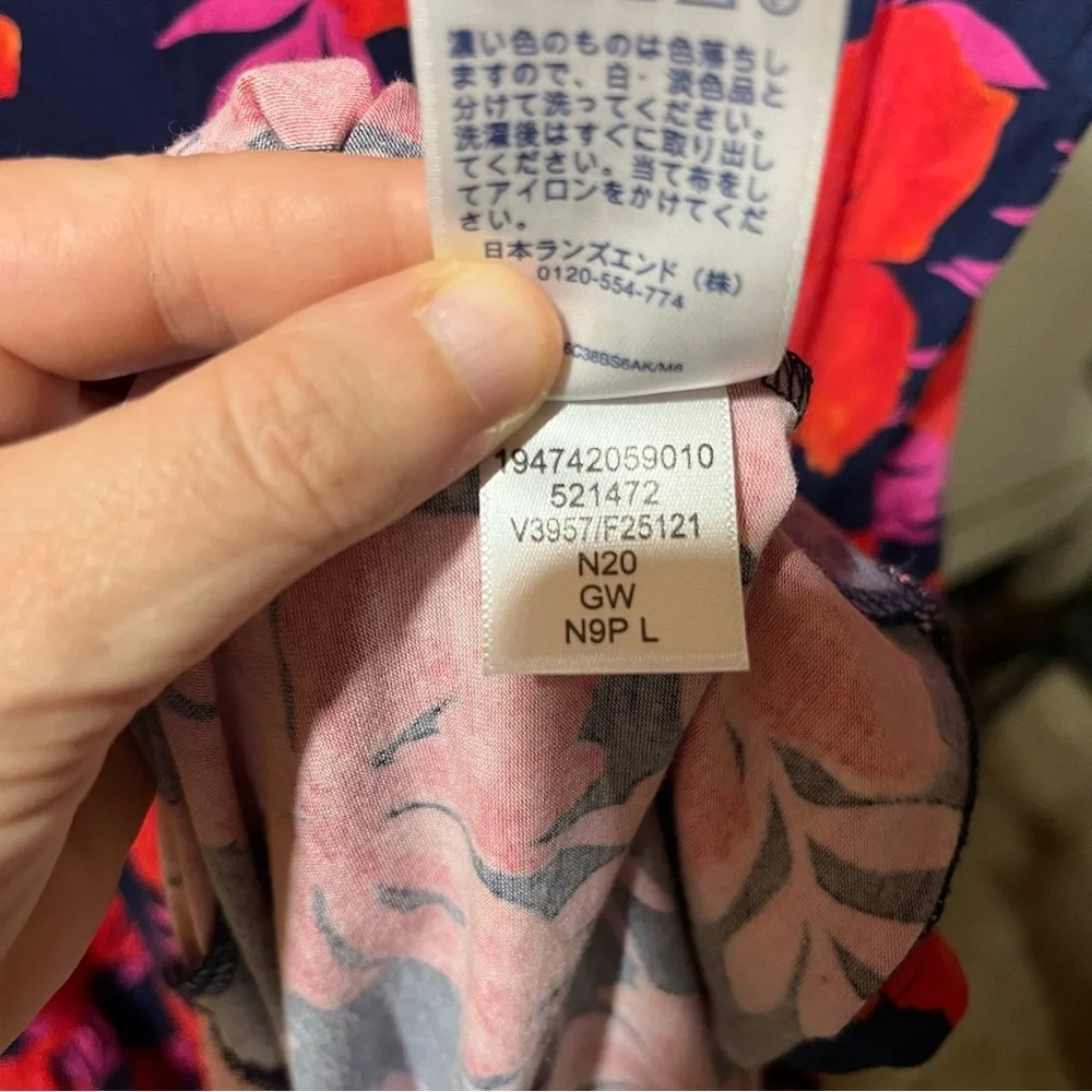 LANDS’ END ~ Hawaiian Beachy Floral Sleeveless Tiered Maxi Dress Modal - Picture 9 of 11